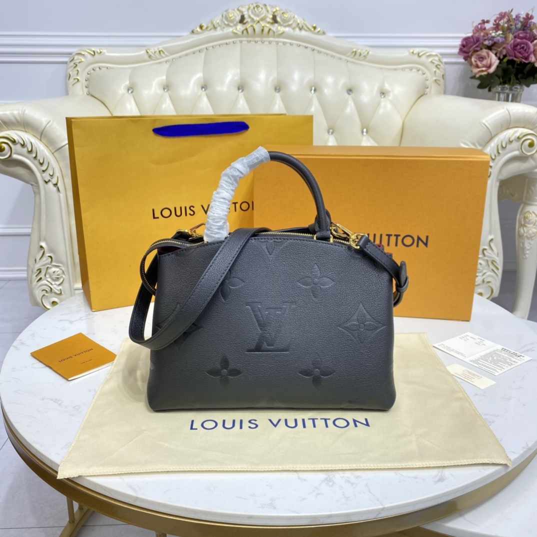 Louis Vuitton PETIT PALAIS Tote Bag Monogram Empreinte M58916 Noir